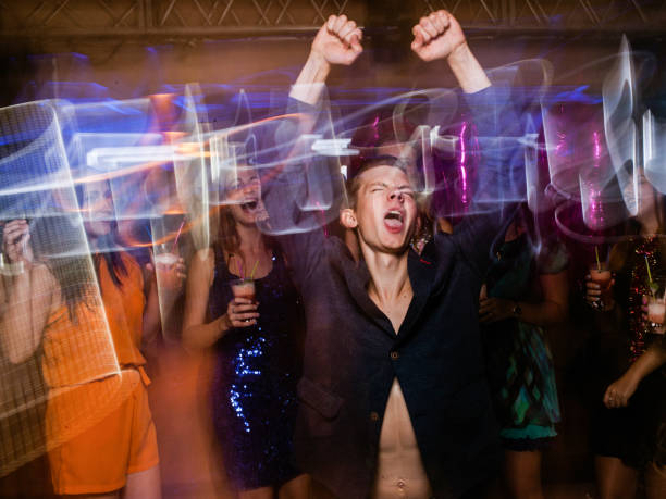 istock Active happy male on dance floor in motion 860060652