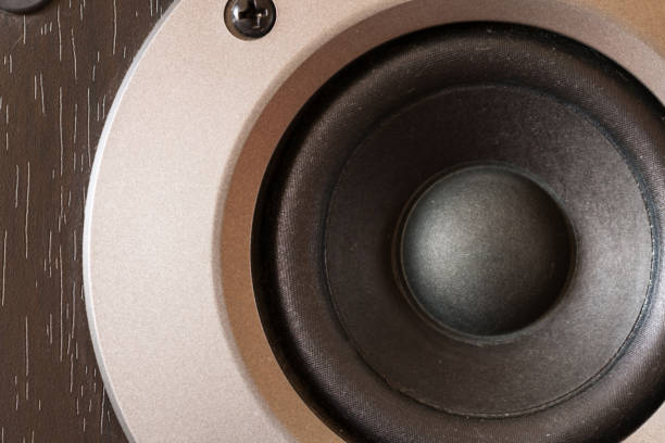 istock High-end stereo speakers and woofer close-up 860061316