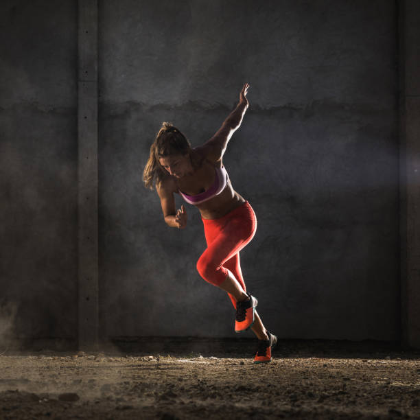 istock Dedicated female athlete in a run! 860063896