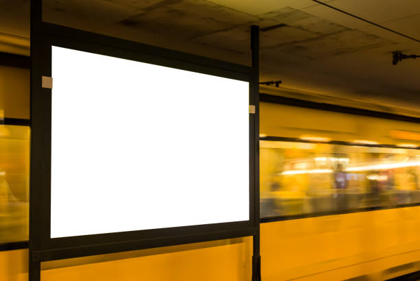 istock Subway Ad Space Blank Isolated White Copy Space City Urban Environment Billboard 860065046