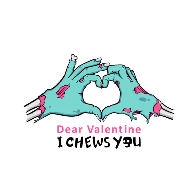 Vector illustration of i chews you