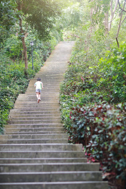 Little boy running in the park