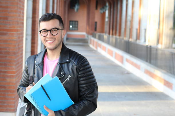 istock Trendy ethnic student heading to the university 860066144