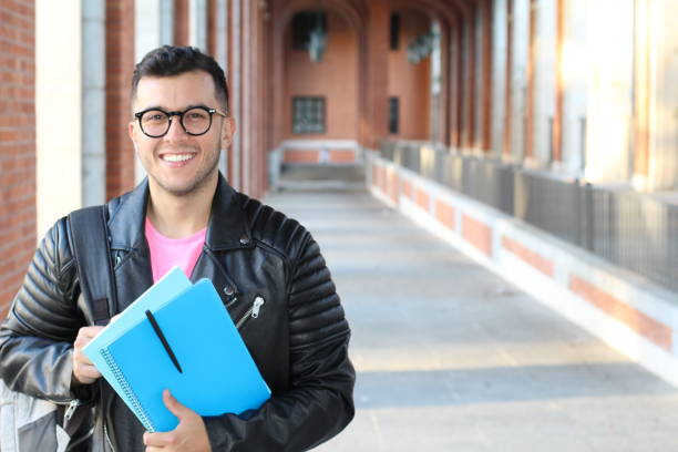 istock Trendy ethnic student heading to the university 860068410