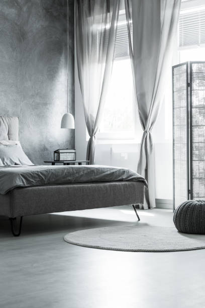 istock Decorative curtains in classic bedroom 860069234