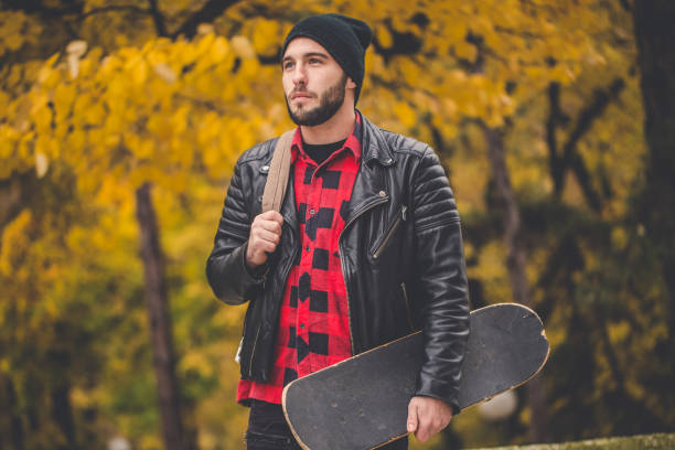 istock Skater man in public park 860071894
