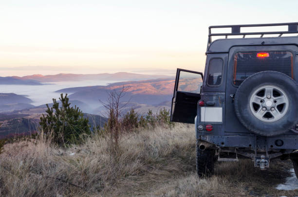 istock Off road trip Mountain Snow Dusk 860075720