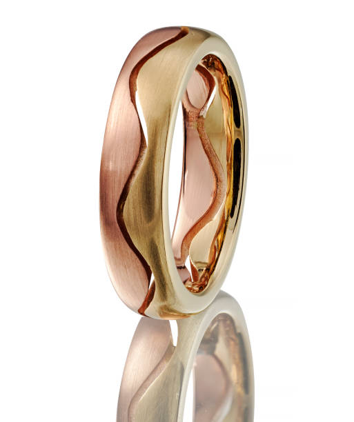 istock beautiful Golden ring isolated on white background 860076020