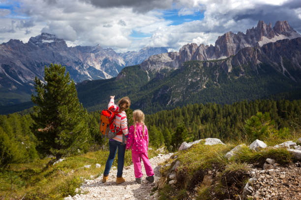 istock two tourist girls at the Dolomites 860080284