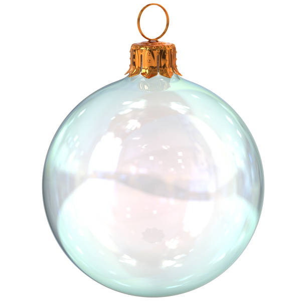 istock Christmas ball glass white clean translucent closeup 860080690