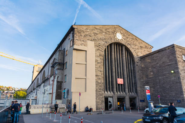 Stuttgart Hauptbahnhof Side Entrance Daytime Sunset October 9, 2017