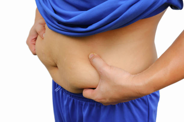 istock Man Holding His Big Fat Belly 860088622