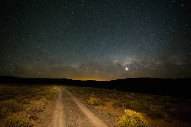 istock Road at night in the Tankwa Karoo 860088772