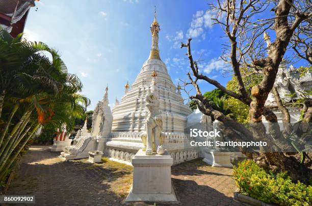 White Burmese Pagoda Style Stock Photo - Download Image Now - Ancient, Architecture, Arts Culture and Entertainment