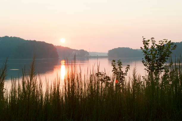 Lake Lanier at sunrise, Lanier Islands, Georgia, USA