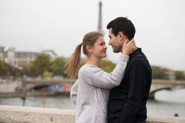 istock young couple in Paris kissing 860097296
