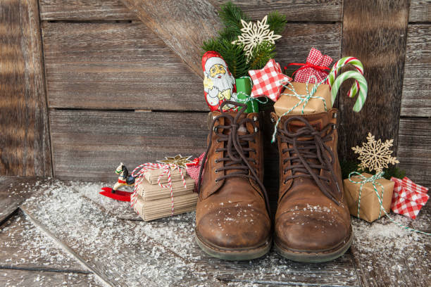 istock Boots with gifts and suessigkeiten 860104082