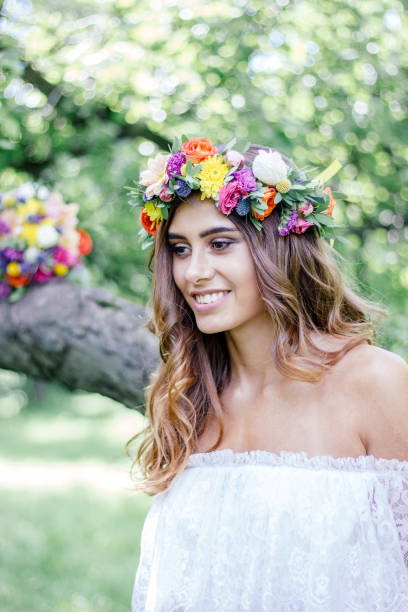 istock Beautiful bride in white wedding dress. 860109054