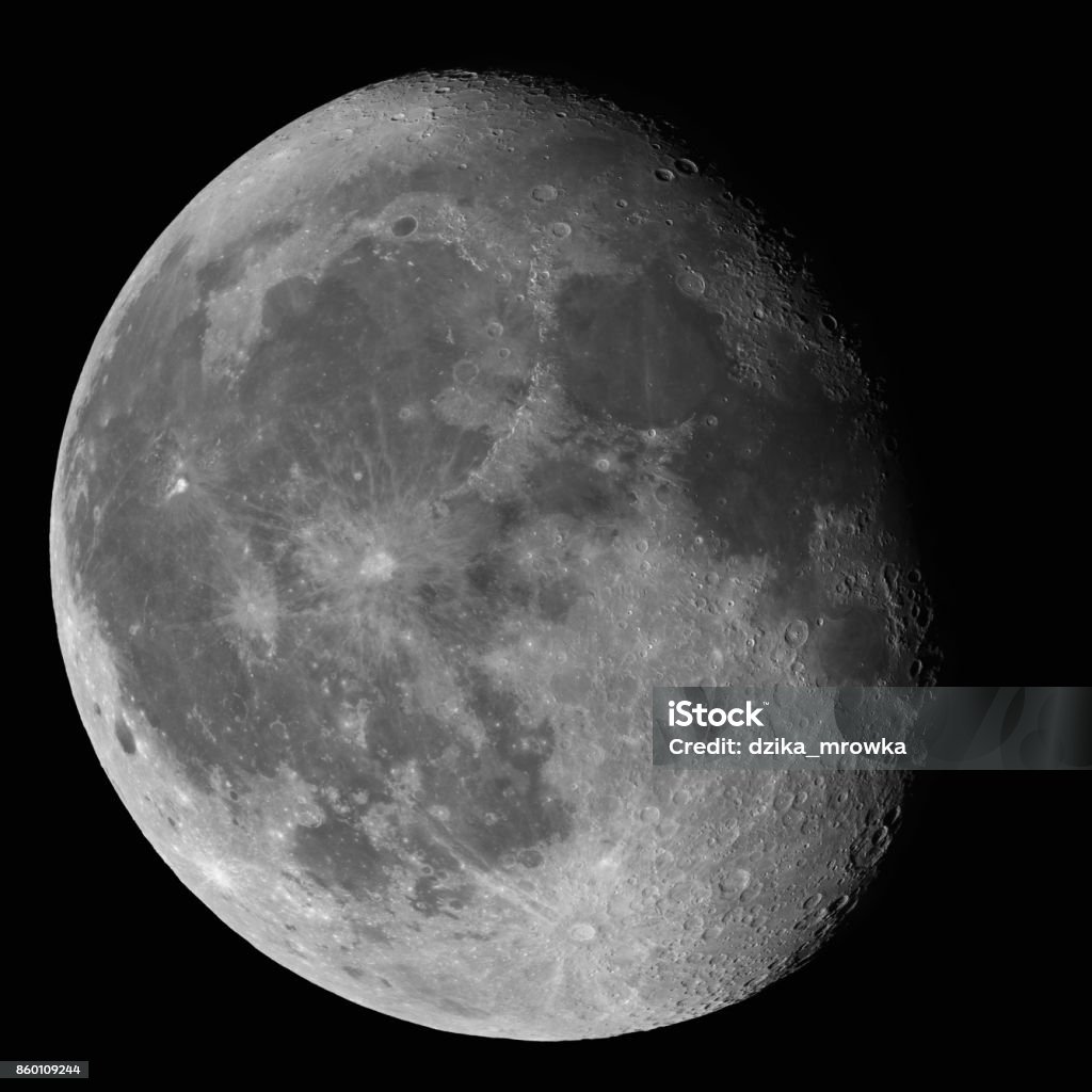 Moon Waning Gibbous Pha 87 Chống Lại Hình Ảnh Bầu Trời Đêm Đen Độ ...