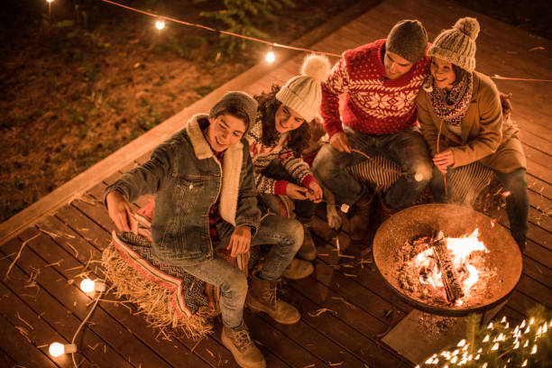 istock Holiday night at cottage 860109900