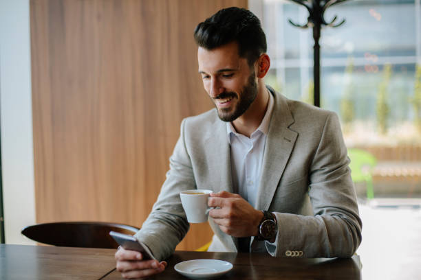 istock Businessman at coffee break 860117076