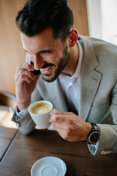 istock Businessman at coffee break 860122450