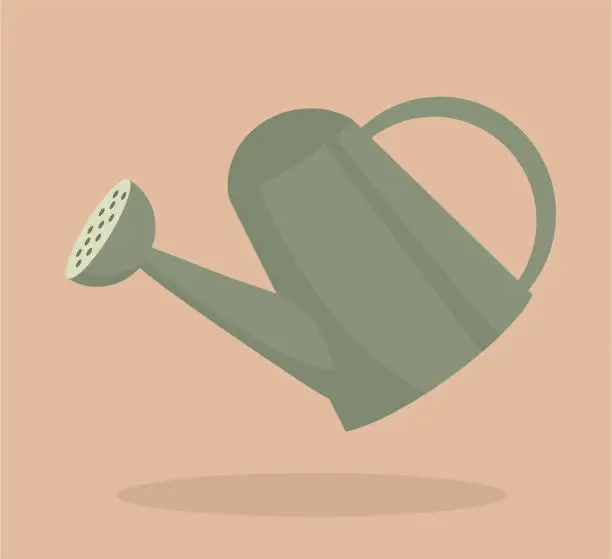 Vector illustration of watering can