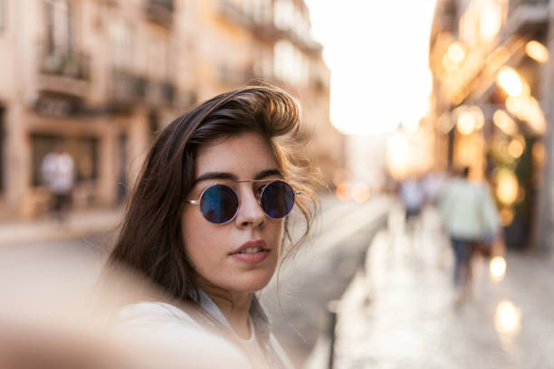 istock Golden Hour Selfie in Lisbon Streets 860126700