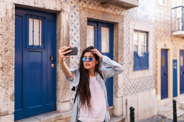istock Selfie with ceramic tiles in Lisbon 860129676
