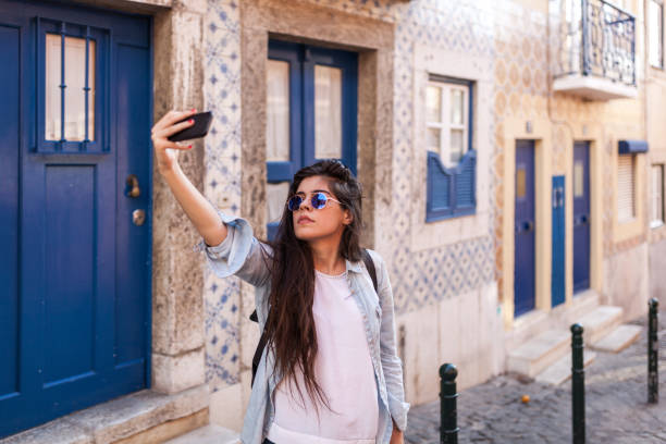 istock Selfie with ceramic tiles in Lisbon 860129716