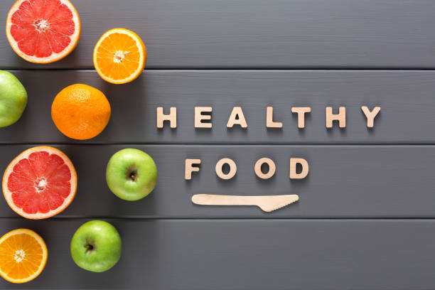 istock Healthy food and slimming background copy space 860130056