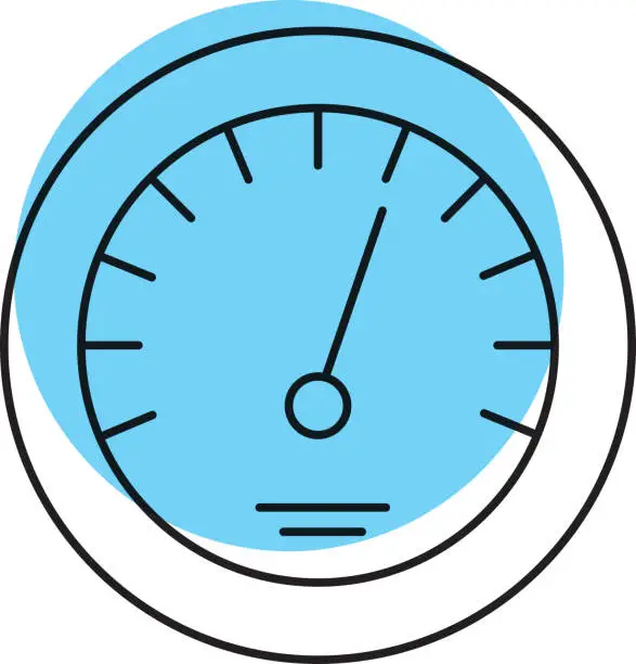 Vector illustration of timer icon scale indicator fast growth speed