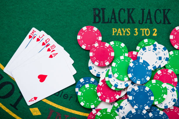 istock royal flash on cards and poker chips 860137086