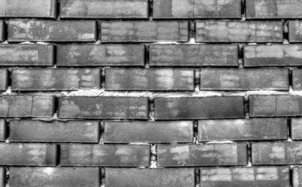 istock Stylish brick wall background in black and white 860156880