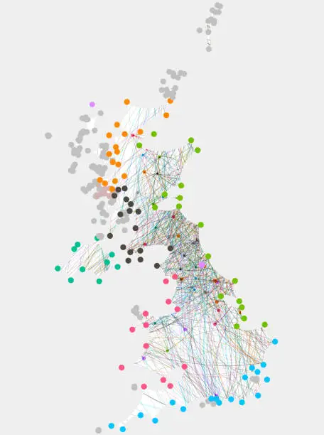Vector illustration of data United Kingdom