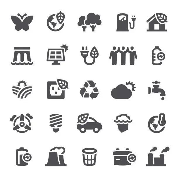 Vector illustration of Ecology Icons