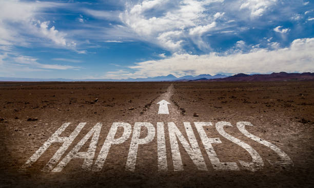 Happiness Happiness journey achievement aiming aspirations attitude stock pictures, royalty-free photos & images