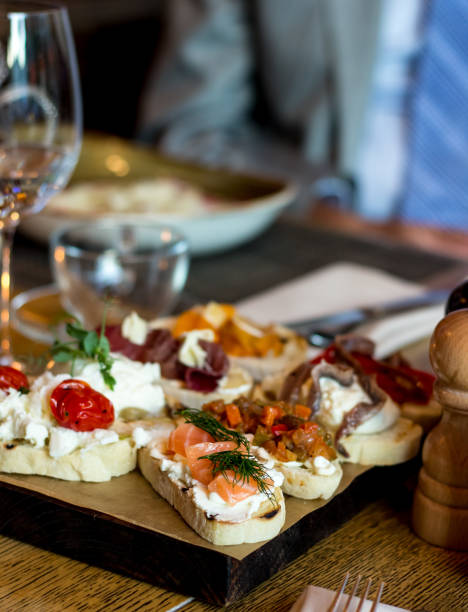 istock Italian bruschetta and salad 860201276