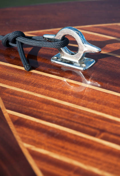 istock Classic cleat, Panther gentleman's motorboat, Poole, England, UK 860201894
