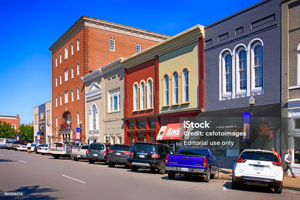 Stores around the Public Square in historic downtown Murfreesboro TN, USA Murfreesboro Stock Photo