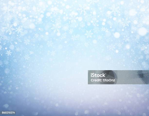 Sfondo Invernale Ghiacciato Festivo - Fotografie stock e altre immagini di Fiocco di neve - Fiocco di neve, Sfondi, Inverno