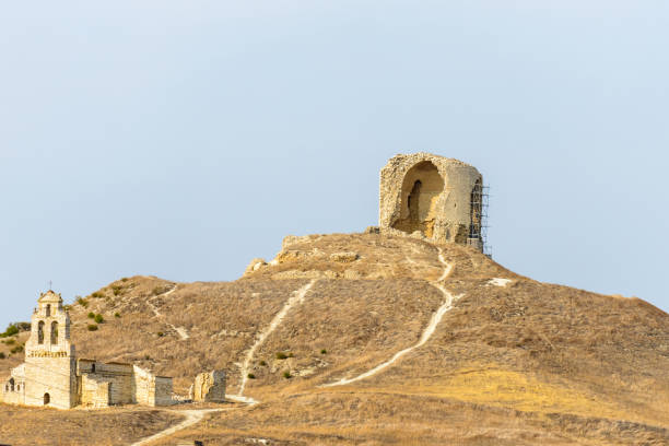 istock ruins of an ancient tower on a hill 860229402