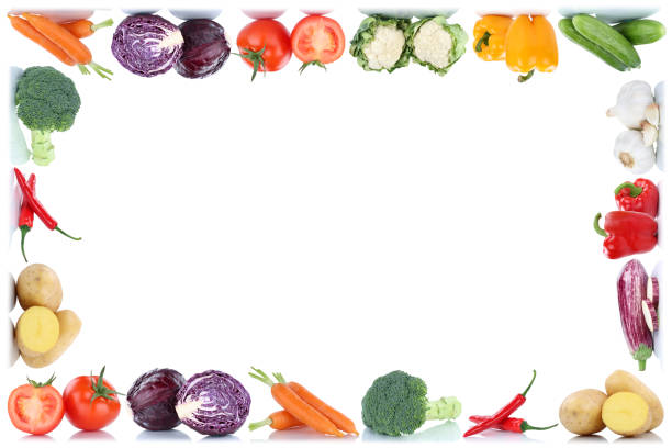 istock Vegetables carrots fresh food vegetable potatoes tomatoes bell pepper frame 860236120