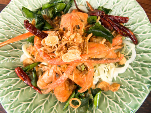istock Crispy shrimp with sweet tamarind sugar sauce 860239168