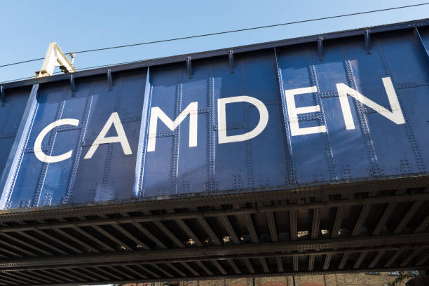 Camden Camden Bridge on Camden High Street. camden lock stock pictures, royalty-free photos & images