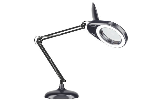 Magnifying Desk Lamp, 3D rendering isolated on white background
