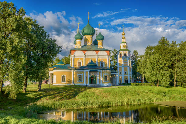 Spaso-Preobrazhensky Cathedral in Uglich of Russia Spaso-Preobrazhensky Cathedral in the Kremlin of ancient town of Uglich of Russia republic of karelia russia stock pictures, royalty-free photos & images