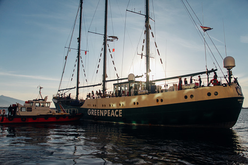 Izmir, Turkey - May 03, 2010: The Greenpeace's vessel the 