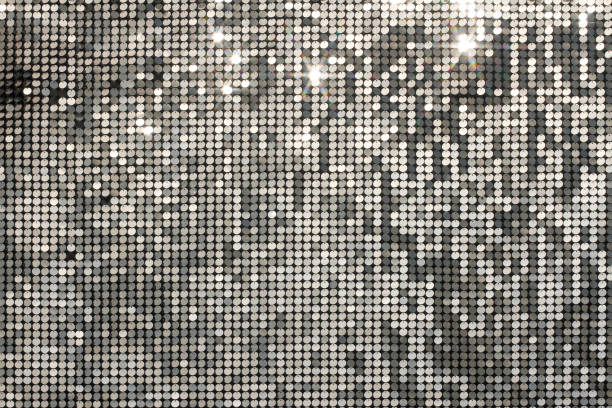 istock Silver mosaic with light spots and stars 860247510