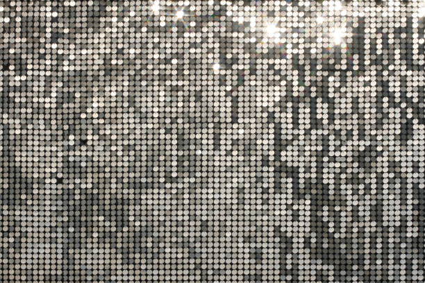 istock Silver mosaic with light spots and stars 860247518